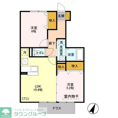イーズフィールド Bの物件間取画像